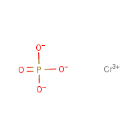 Chromium(III) phosphate formula graphical representation