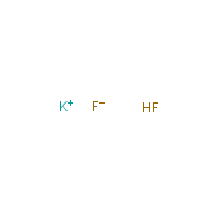 Potassium bifluoride formula graphical representation