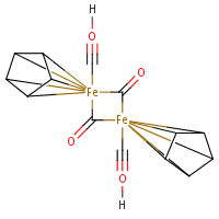 Cyclopentadienyl iron dicarbonyl dimer formula graphical representation