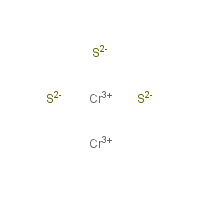 Chromium(III) sulfide formula graphical representation