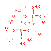 Chromium potassium sulfate dodecahydrate formula graphical representation