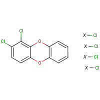Hexachlorodibenzo-p-dioxin formula graphical representation