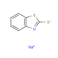 Sodium 2-mercaptobenzothiazole formula graphical representation