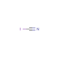 Cyanogen iodide formula graphical representation
