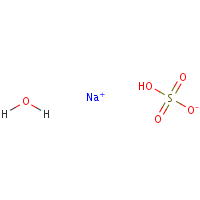 Sodium bisulfate monohydrate formula graphical representation