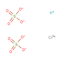 Chromium potassium sulfate formula graphical representation