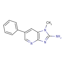 2-Amino-1-methyl-6-phenylimidazo(4,5-b)pyridine formula graphical representation
