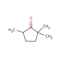2,2,5-Trimethylcyclopentanone formula graphical representation