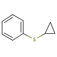 Cyclopropyl phenyl sulfide formula graphical representation