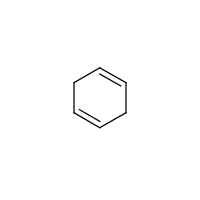 1,4-Cyclohexadiene formula graphical representation