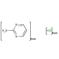 2-Pyrimidinamine, hydrochloride formula graphical representation