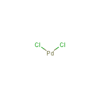 Palladium chloride formula graphical representation