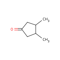 trans-3,4-Dimethylcyclopentanone formula graphical representation