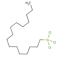 Hexadecyltrichlorosilane formula graphical representation