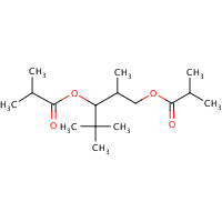 Propanoic acid, 2-methyl-, 1-(1,1-dimethylethyl)-2-methyl-1,3-propanediyl ester formula graphical representation