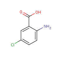 2-Amino-5-chlorobenzoic acid formula graphical representation