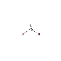 Lead(II) bromide formula graphical representation