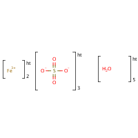 Ferric sulfate pentahydrate formula graphical representation