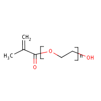 Poly(ethylene glycol) methacrylate formula graphical representation