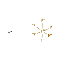 Hexafluorophosphoric acid formula graphical representation