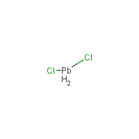 Lead(II) chloride formula graphical representation