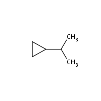 Cyclopropane, (1-methylethyl)- formula graphical representation