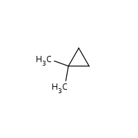 1,1-Dimethylcyclopropane formula graphical representation