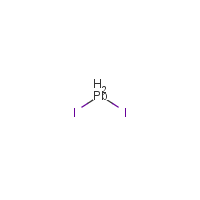 Lead(II) iodide formula graphical representation