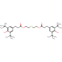 3,5-Bis(1,1-dimethylethyl)-4-hydroxybenzenepropanoic acid thiodi-2,1-ethanediyl ester formula graphical representation