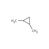 Cyclopropane, 1,2-dimethyl-, cis- formula graphical representation