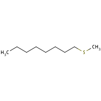 Methyl n-octyl sulfide formula graphical representation