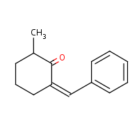 2-Methyl-6-(phenylmethylene)cyclohexan-1-one formula graphical representation