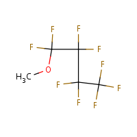 Methyl nonafluorobutyl ether formula graphical representation