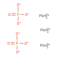 Lead(II) phosphate formula graphical representation