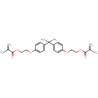 2,2-Bis-(4-(2-methacryloxyethoxy)phenyl)propane formula graphical representation