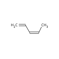 cis-1,3-Pentadiene formula graphical representation