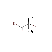 2-Bromo-2-methylpropionyl bromide formula graphical representation
