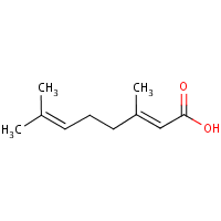 Geranic acid formula graphical representation