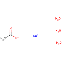 Sodium acetate trihydrate formula graphical representation