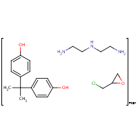 Phenol, 4,4'-(1-methylethylidene)bis-, polymer with 2-(chloromethyl)oxirane, diethylenetriamine-terminated formula graphical representation