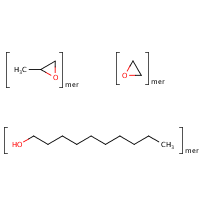 Oxirane, methyl-, polymer with oxirane, monodecyl ether formula graphical representation