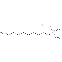 Capryltrimethylammonium chloride formula graphical representation