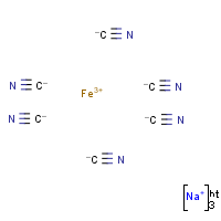 Sodium ferricyanide formula graphical representation