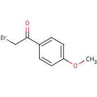 Bromomethyl 4-methoxyphenyl ketone formula graphical representation