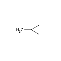 1-Methylcyclopropane formula graphical representation