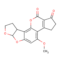 Aflatoxin B2 formula graphical representation