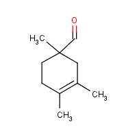 1,3,4-Trimethyl-3-cyclohexen-1-carboxaldehyde formula graphical representation