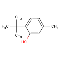 2-(1,1-Dimethylethyl)-5-methylphenol formula graphical representation