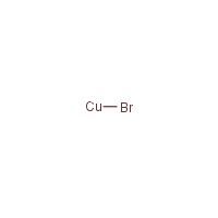 Copper(I) bromide formula graphical representation