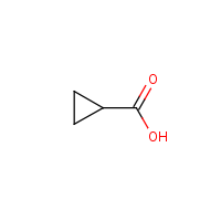 Cyclopropanecarboxylic acid formula graphical representation